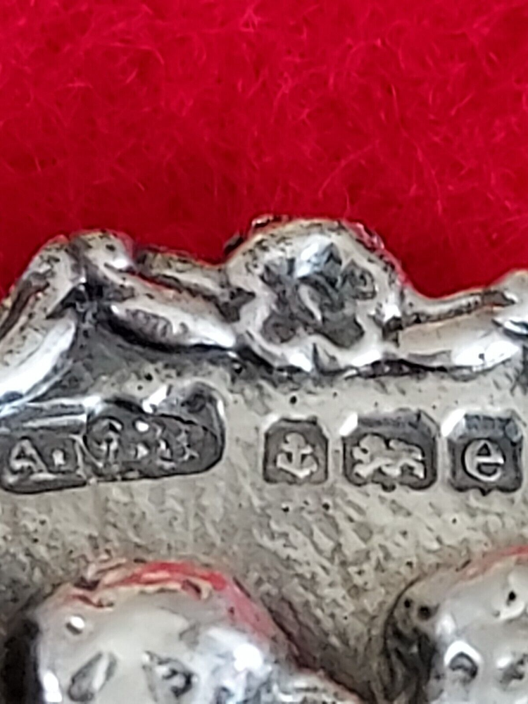 1904 Sterling Silver Cherub Hallmarked Button