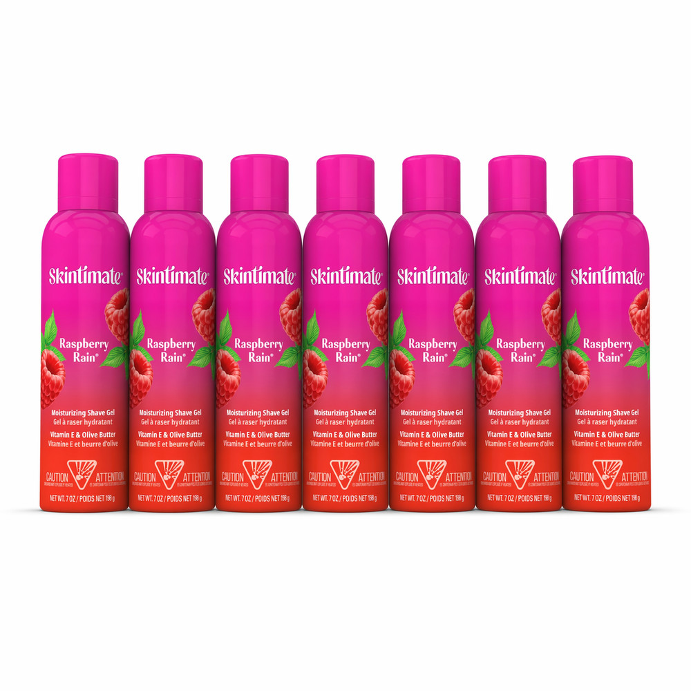 7 PACK -  Skintimate Moisturizing Hydrating Shave Gel, Raspberry Rain, 7 oz