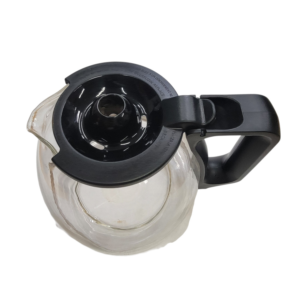 Mr. Coffee 12-Cup Replacement Glass Coffee Carafe with Black Handle & Lid