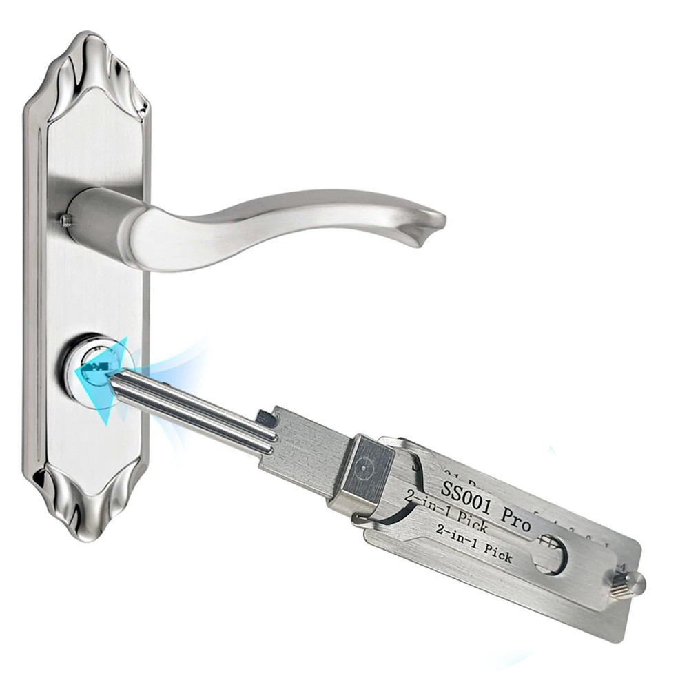 Hook And Pickup Tool Kit 2 In 1 Portable Lock Picking Set Ergonomic Handle