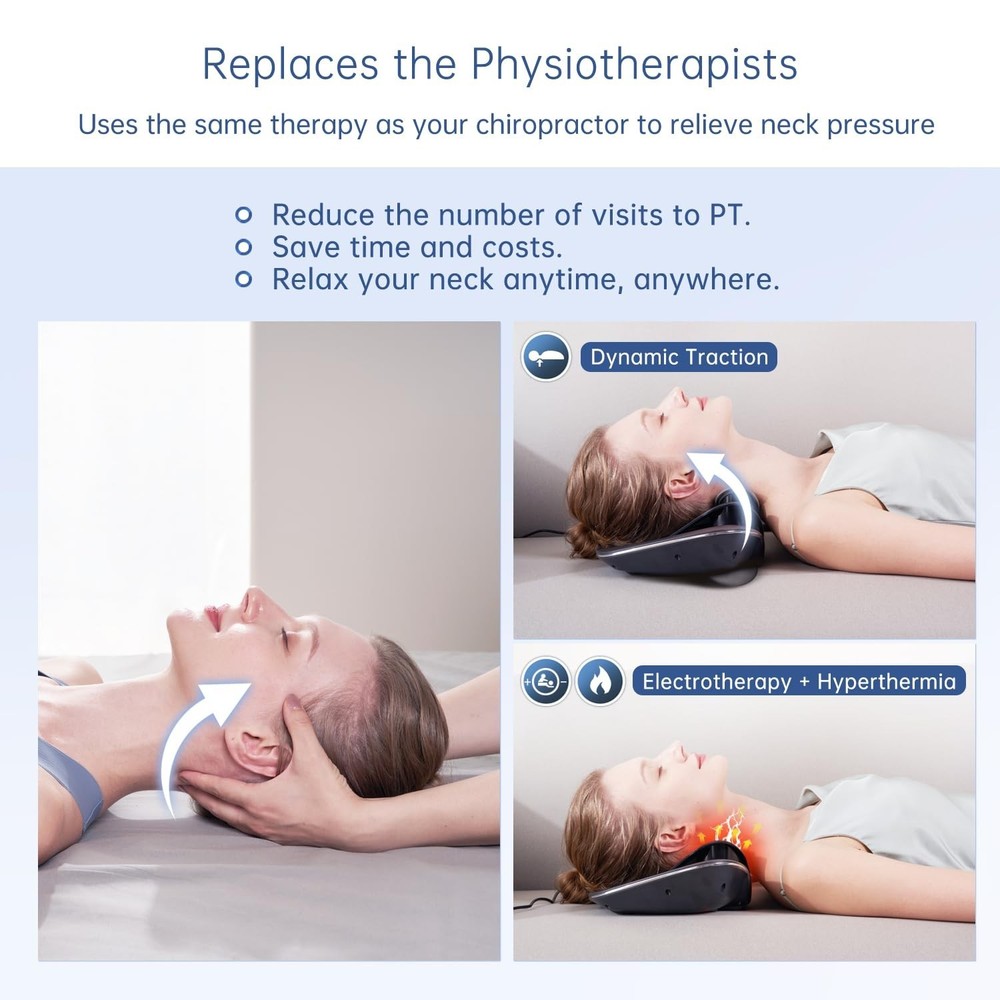 Multi-Functional Cervical Traction Device, Electric Neck Stretcher with Dynam...