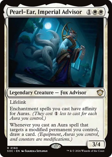 NM Pearl-Ear, Imperial Advisor, MTG, Strixhaven Commander, Magic, 160