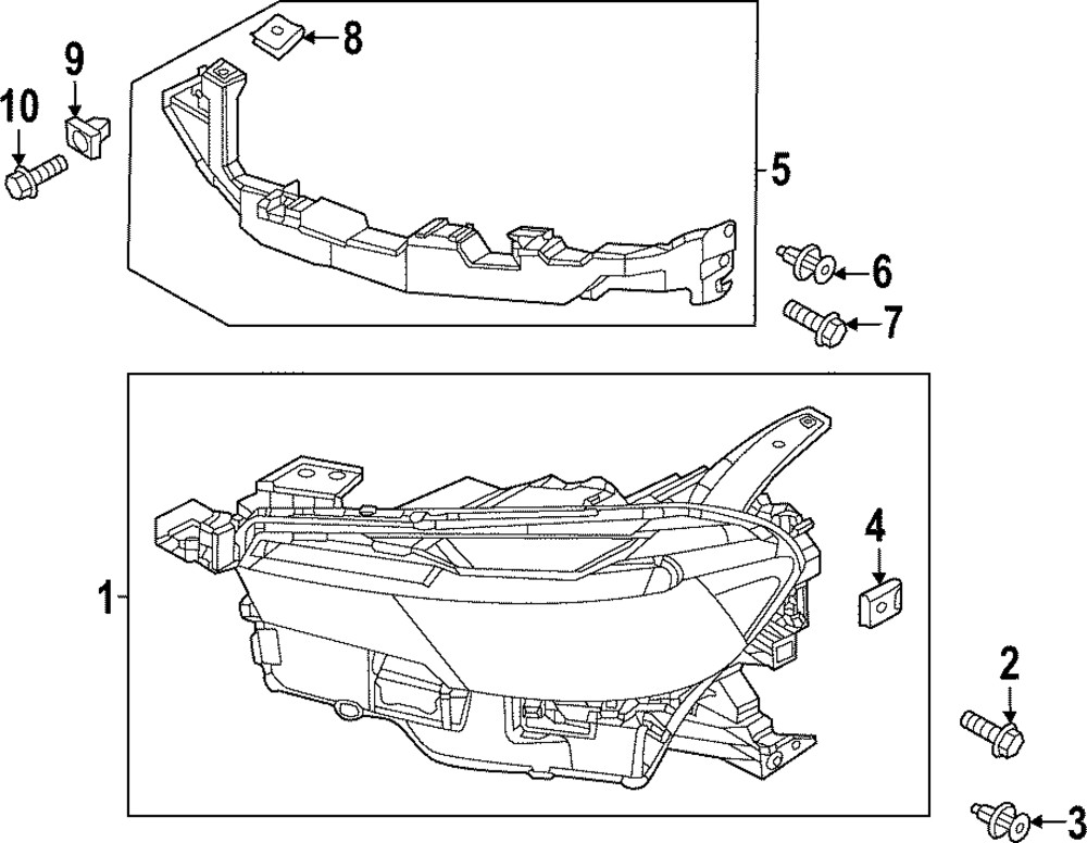 Genuine Mazda Headlight Bracket VC67-50-160