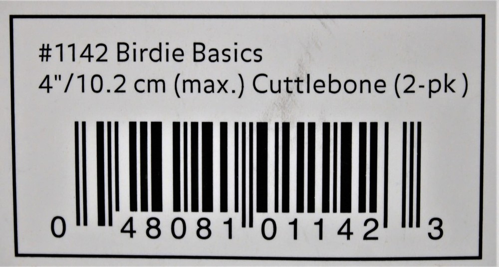 Birdie Basics Cuttlebone - Small - 4" - 2 pk