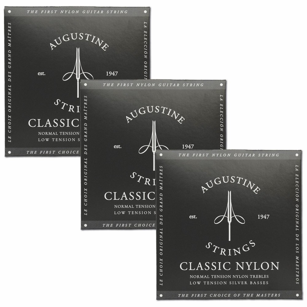 Augustine Strings Classic Black - Low Tension Classical Guitar Strings - The ...