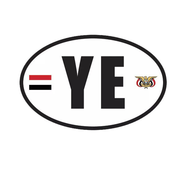 Yemen Oval Sticker Decal
