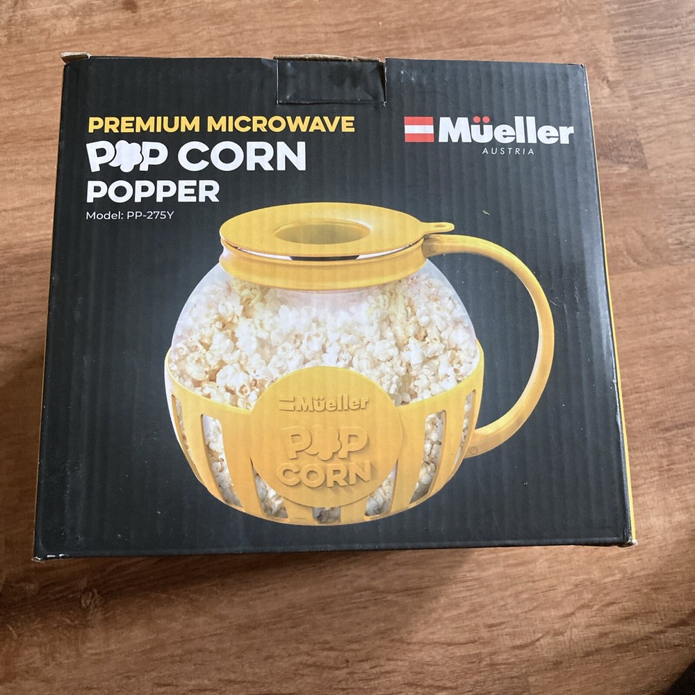 Mueller Premium Microwave Popcorn Popper 3 Quart Capacity Popcorn Maker-new