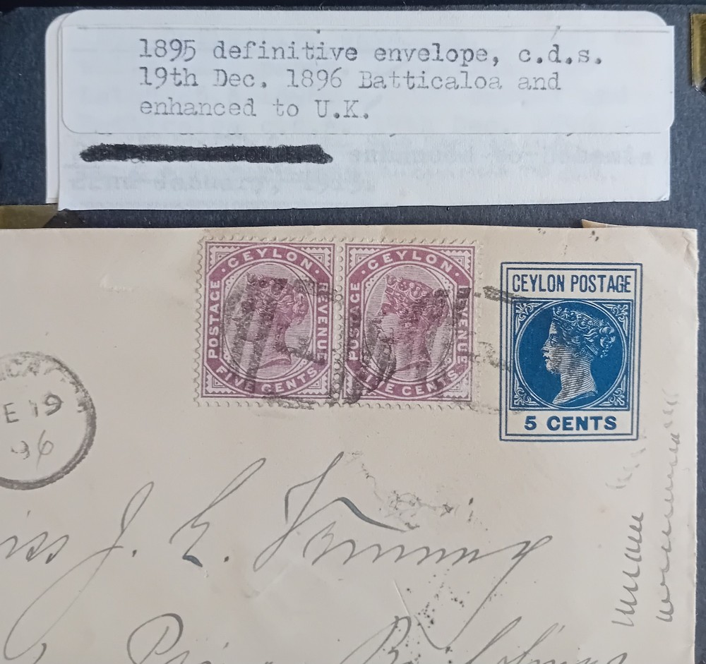 Ceylon Post card 1895 #C62