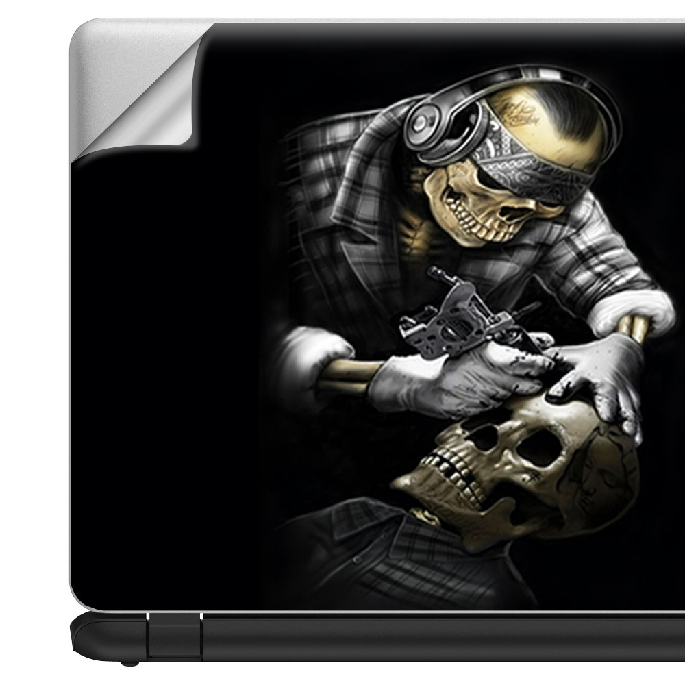 Universal Laptop Skins wrap for 15" - Skeleton tattooer