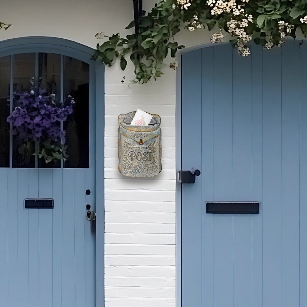 Rustic Wall Mount Mailbox for Porch Decoration, Message Box