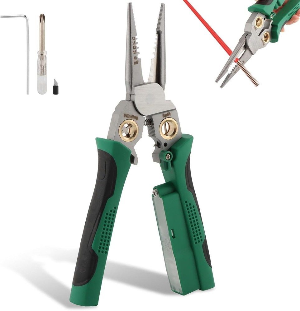 8-in-1 Wire Stripper with Voltage Tester - Essential Tool for Electricians