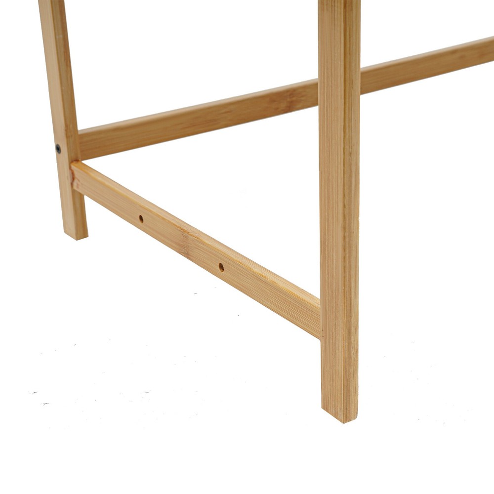 2-Tier Bamboo Kitchen Storage Rack with Adjustable Height for Organization