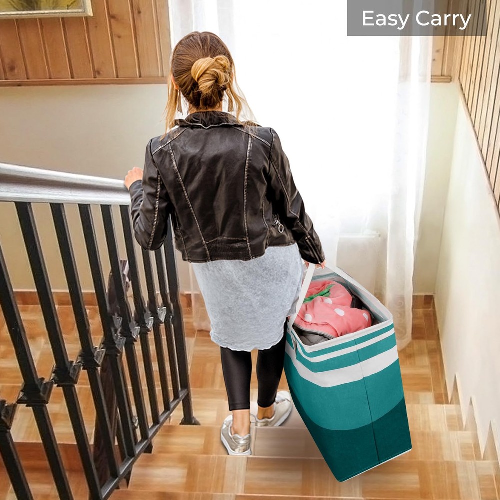 2-Pack Large Laundry Basket, Waterproof, Freestanding Laundry Hamper, Collaps...