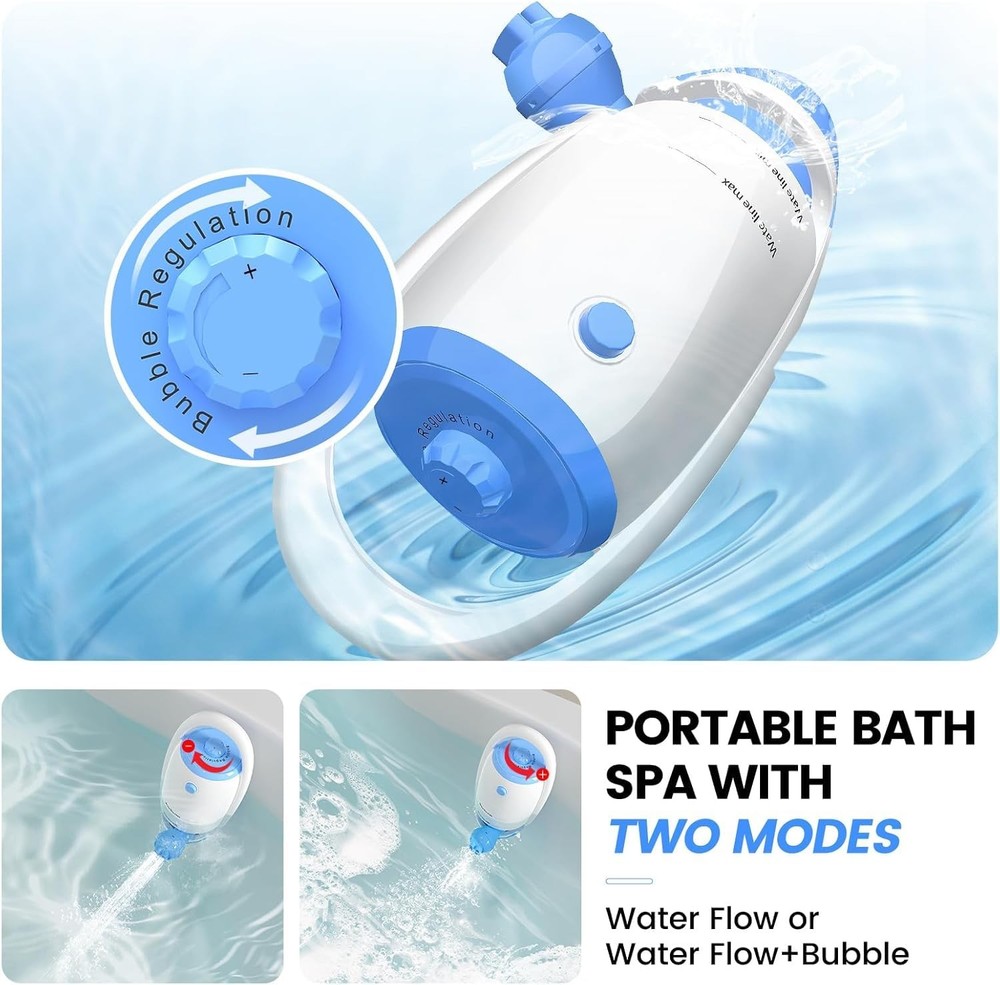 Bath Jet Spa, Jet/Bubble Maker Mode, Bathtub Spa single head, Blue+White