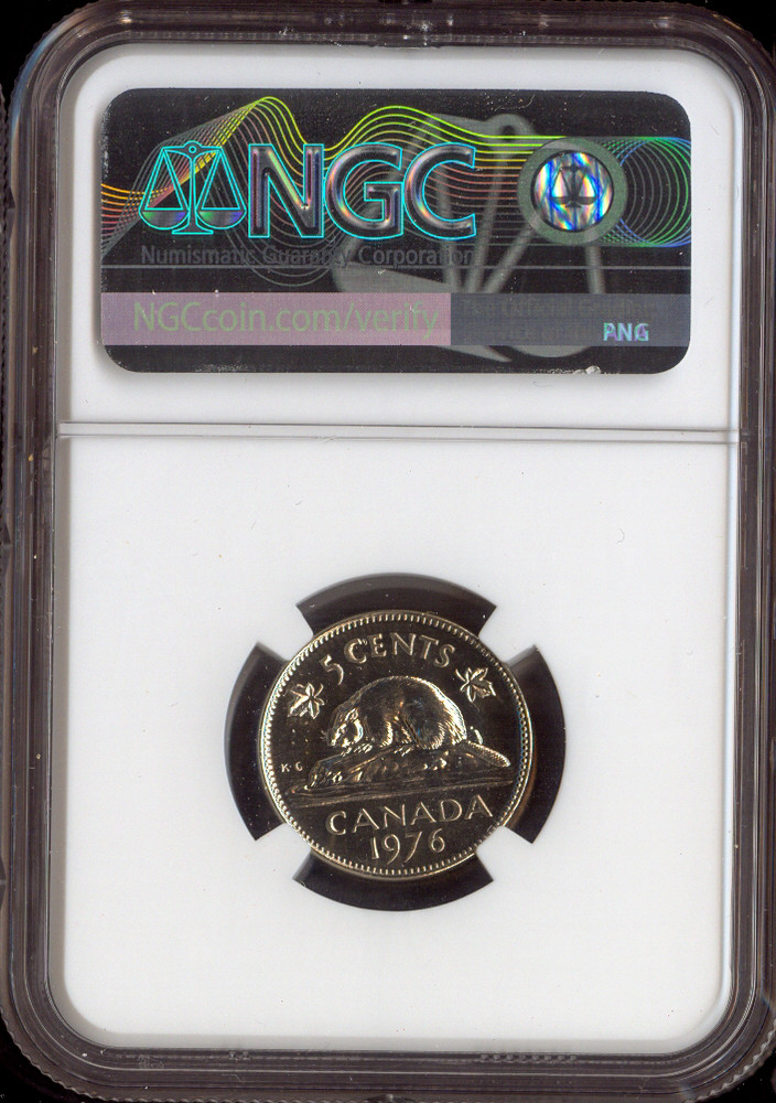 1976 Canada 5 Cents 5C Clad NGC MS67 MAC - Quality