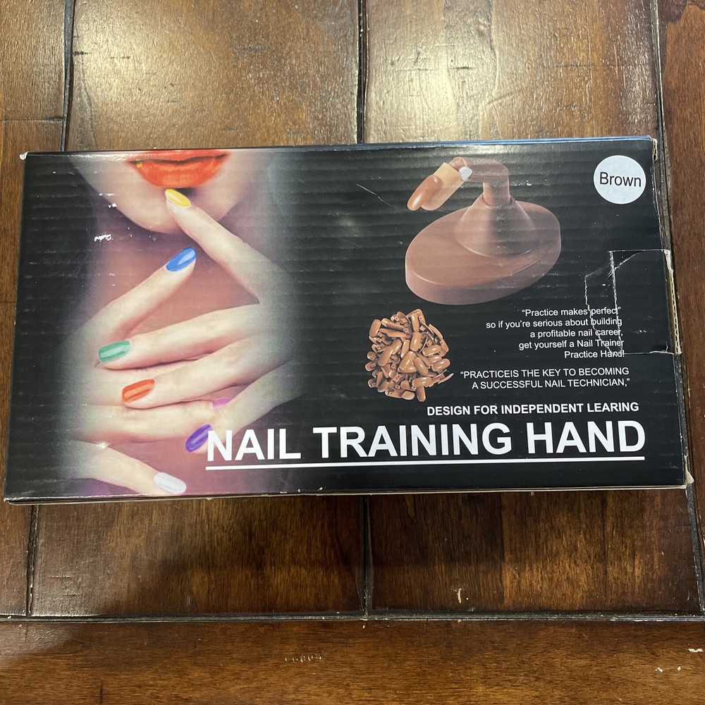 Nail Training Hand Practice Fingers Acrylic Adjustable Finger 100 Pc Tips Brown