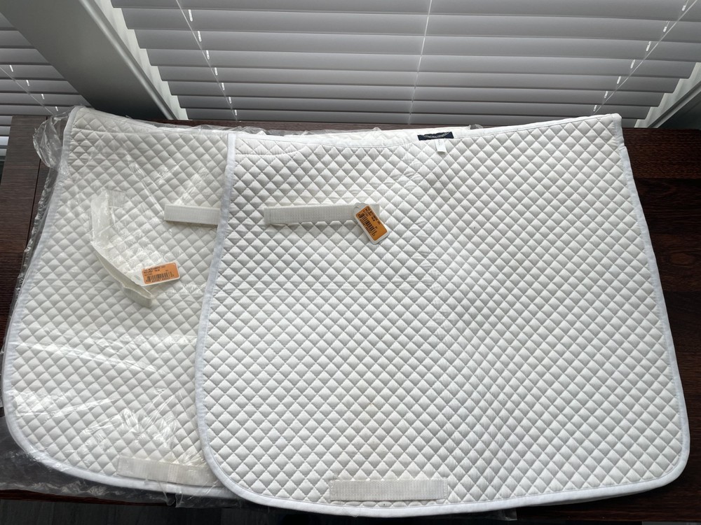 Weatherbeeta dressage pads - white - square