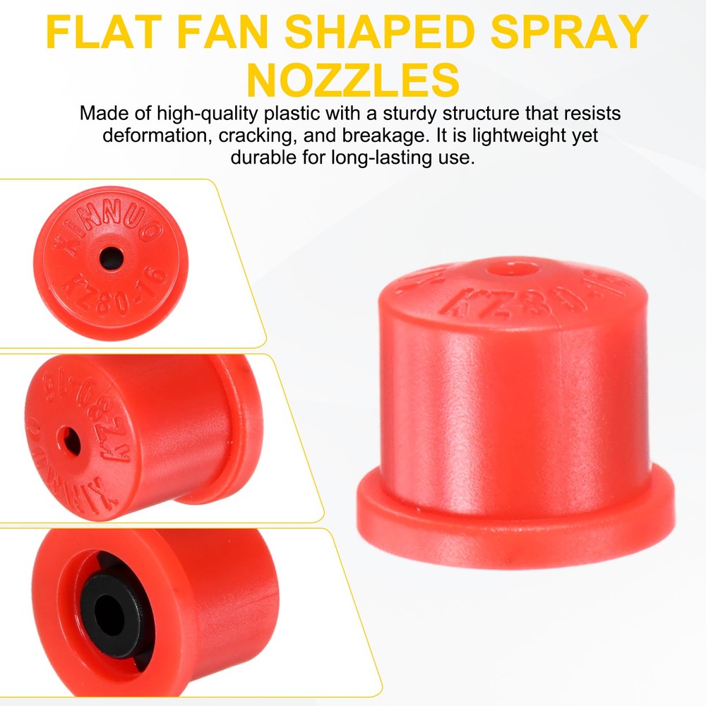 5-Pack Plastic Hollow Cone Sprayer Nozzle Tips [Red, 2.08mm Pore]