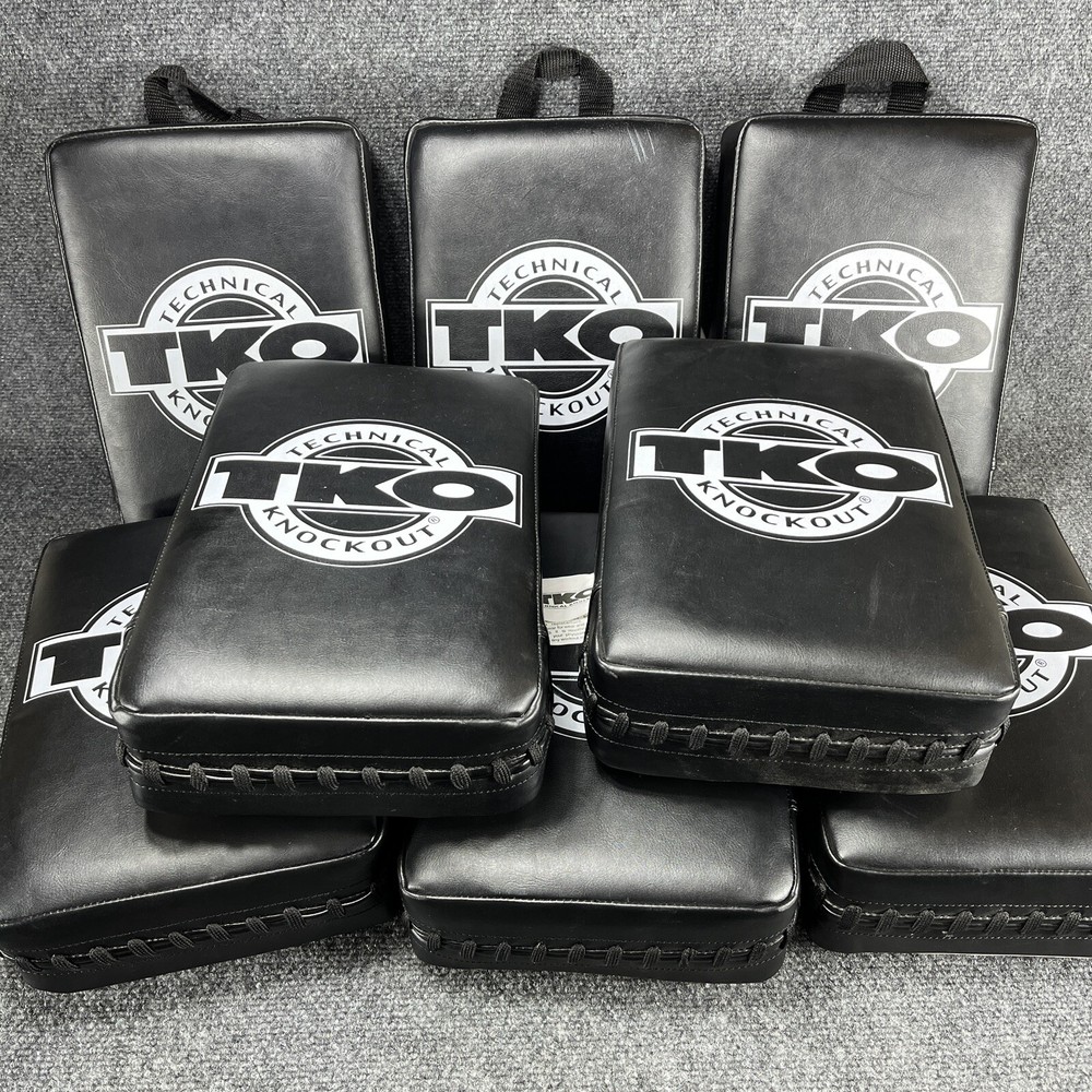 TKO Technical Knockout Hand Pads X8 Black Boxing Punching Rectangle Sparing Pad