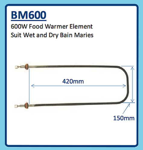 600W FOOD WARMER ELEMENT SUIT WET AND DRY BAIN MARIES BM600 BM-600 CMEL-0332