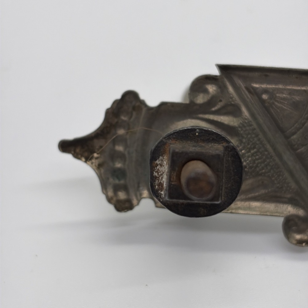 Antique 4” Single Drawer Pull Silver Tone Crane Embellishment (11)