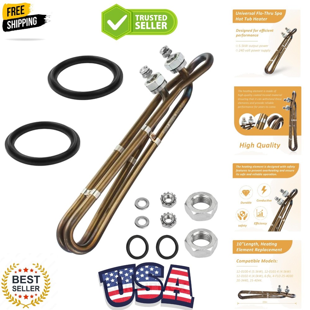 4.0KW 240V Univeral Heater Element Replacement for Balboa Spa Heater Element ...