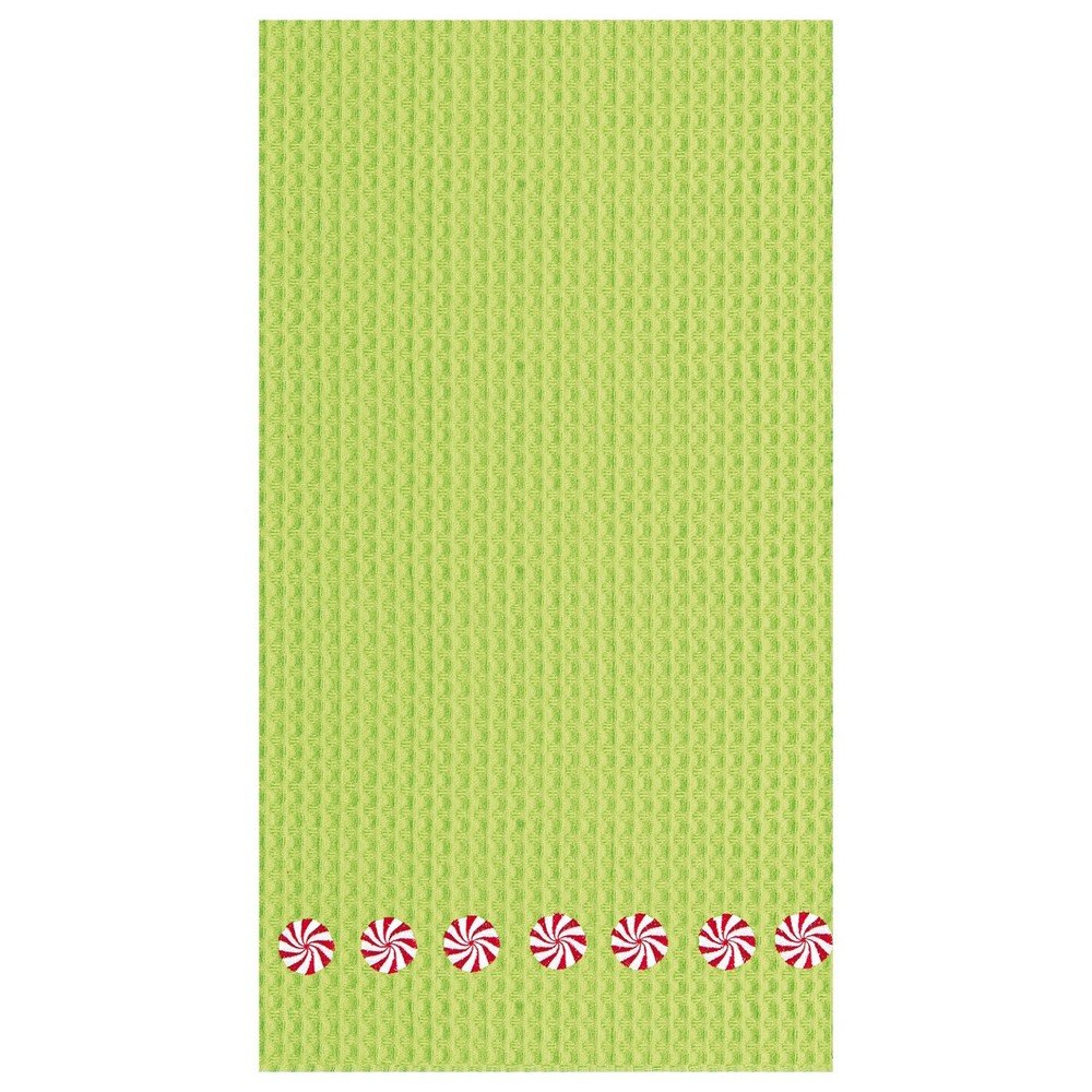 Peppermint Waffle Weave Dishtowel