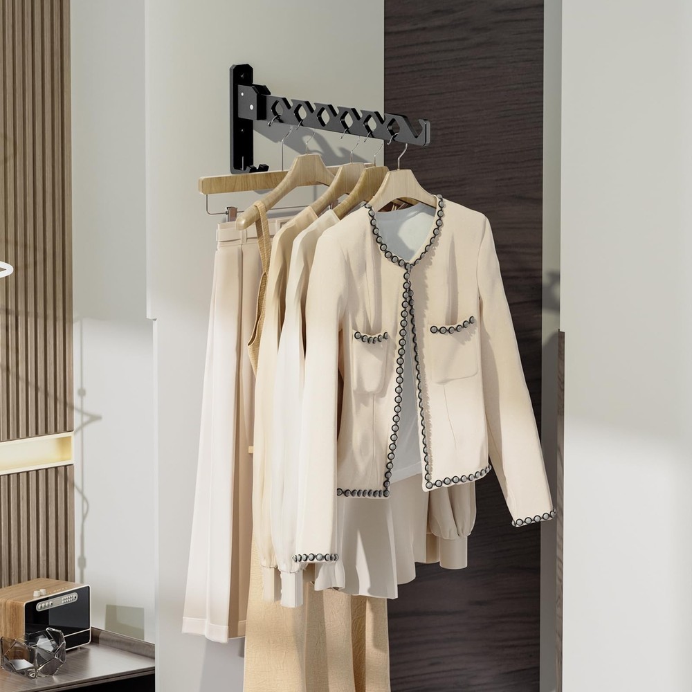 Wall Mounted Clothes Drying Rack, Wall Clothes Hanger Foldable, Laundry Hanger