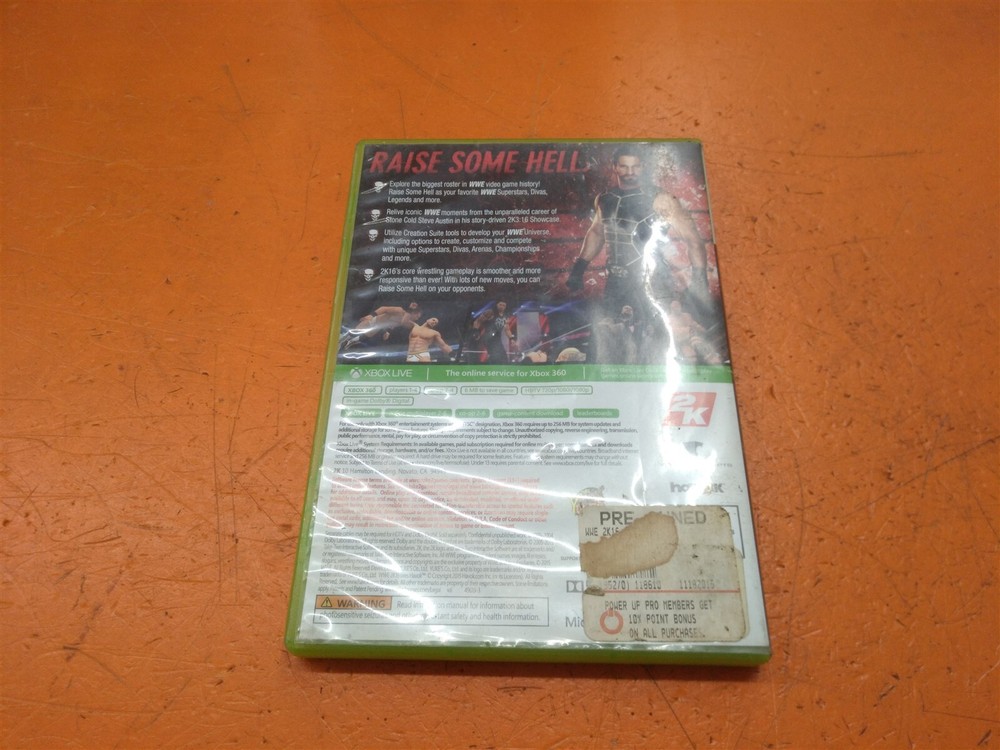 ⭐️⭐️⭐️⭐️⭐️ W2K16 Xbox 360 **Empty Case**
