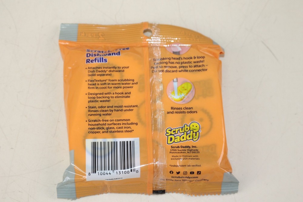 (2pkg) Scrub Daddy Dish Daddy Dishwand REFILLS 2ct per package NEW