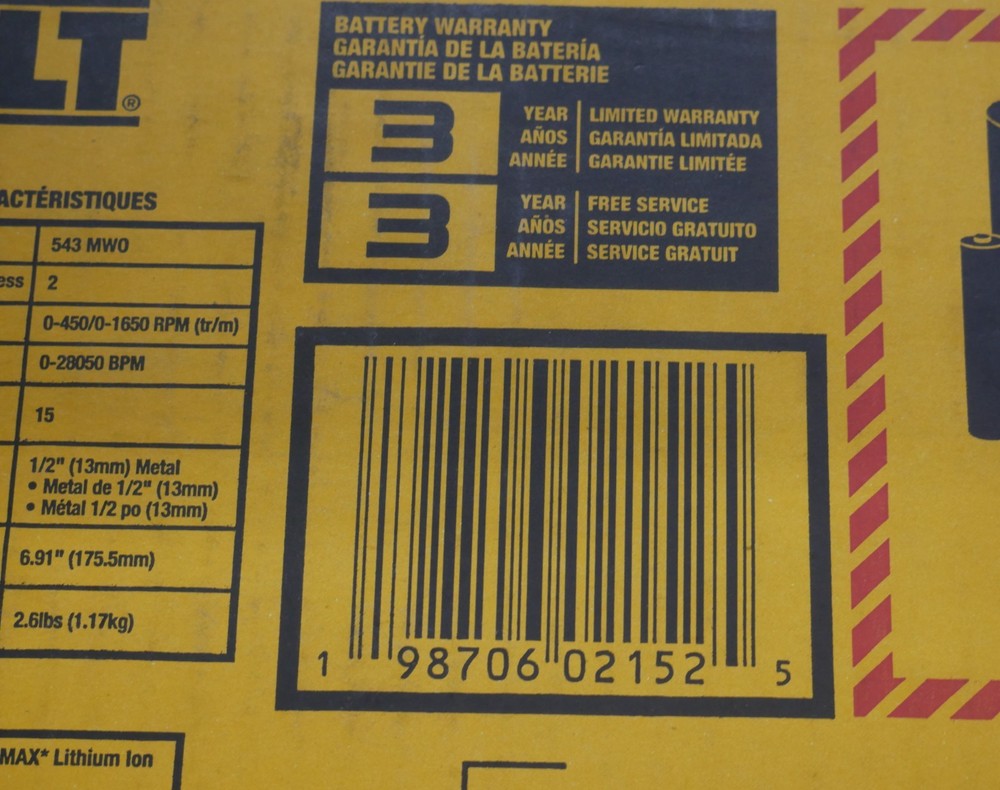 DEWALT DCD798P1 Brushless Hammer Drill Kit NEW