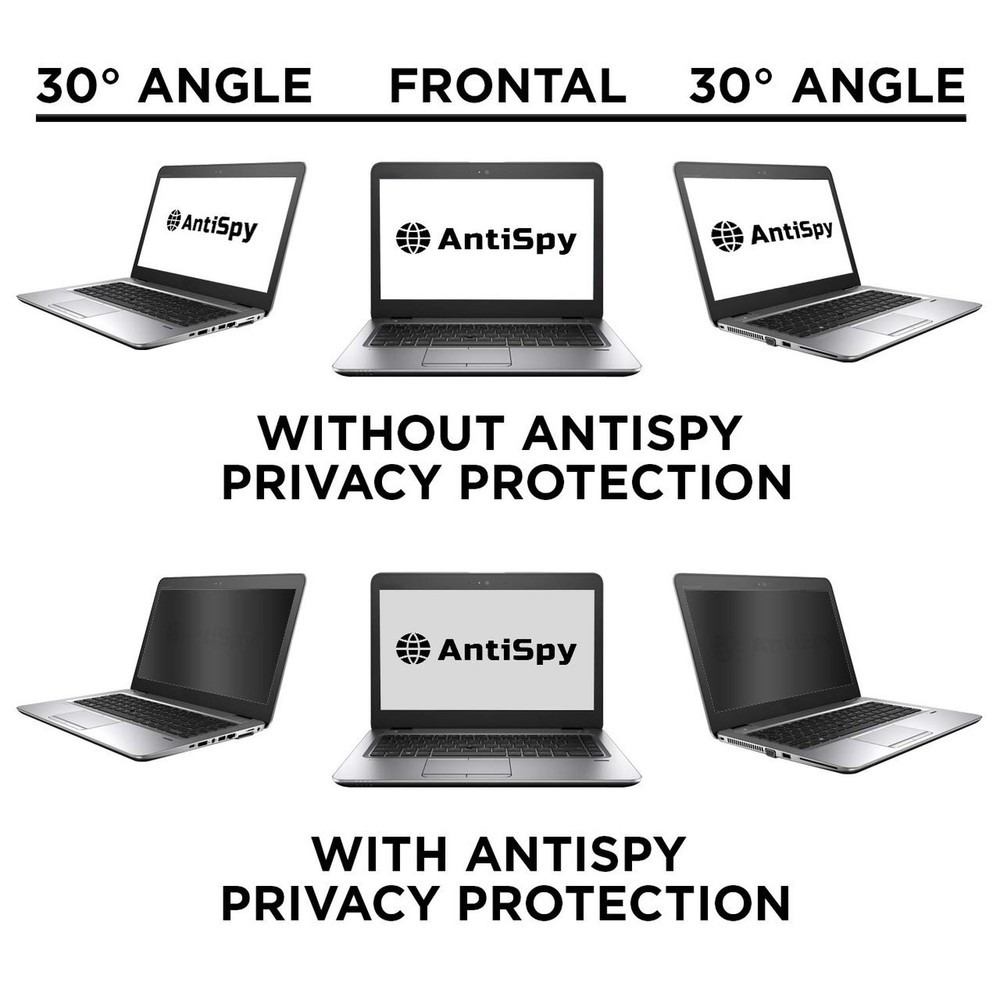 AntiSpy Privacy Screen | Laptop Privacy Filter - 2 Attachment Options | Robus...