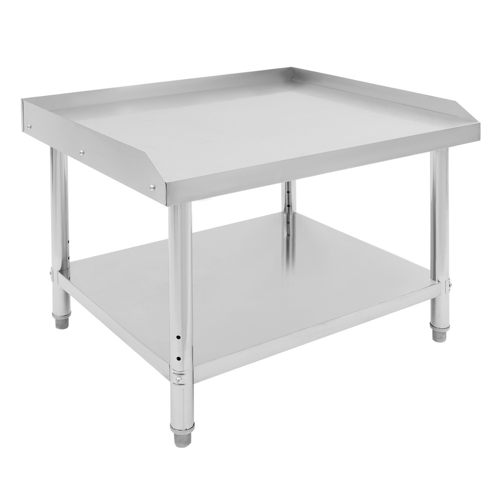 Stainless Steel Adjustable Kitchen Restaurant Work Prep Table With Backsplash