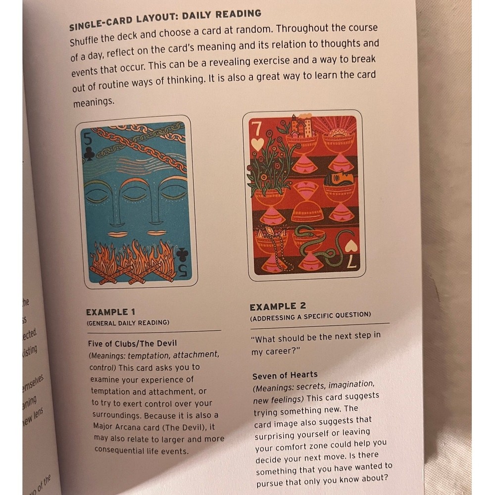 Illuminated Tarot 53 Cards for Divination Gameplay With Guidebook