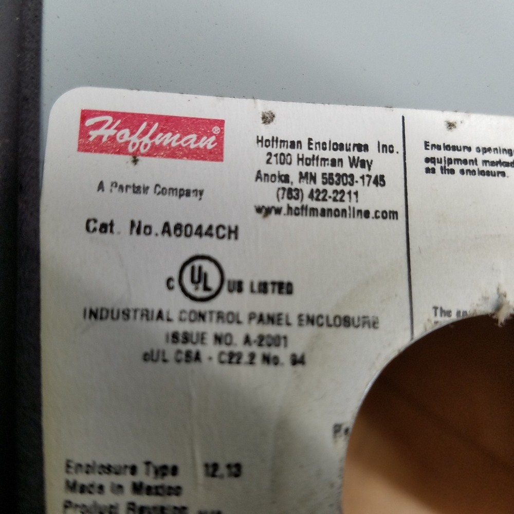 Hoffman A6044CH Industrial Control Panel Enclosure JIC Box - USED