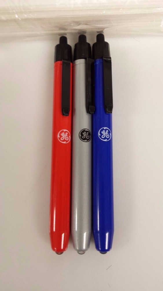 3 GE Metal Penlight flashlights new