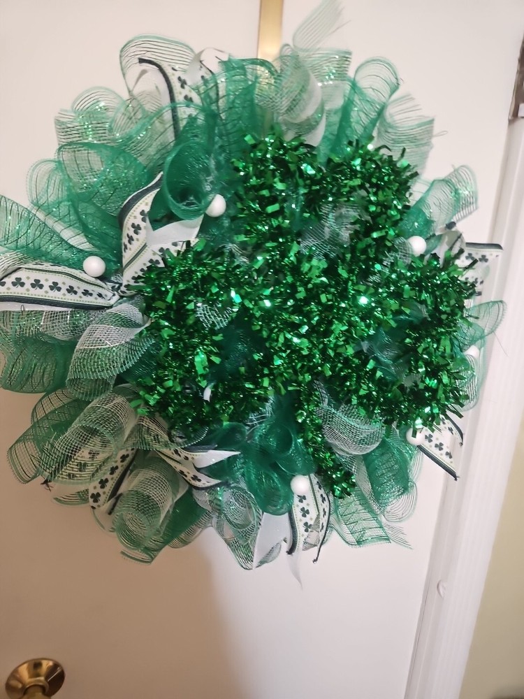 St. Patrick's Day Deco Mesh Wreath