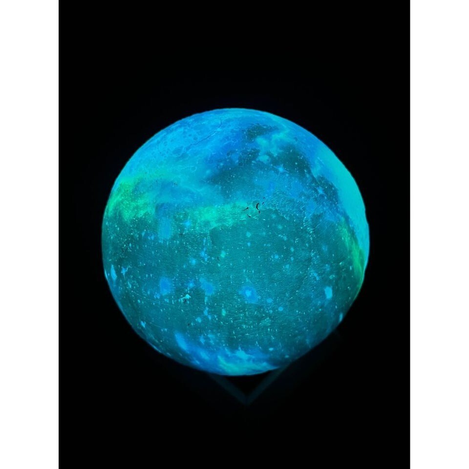 Moon Globe Night Light Multi Color 7in