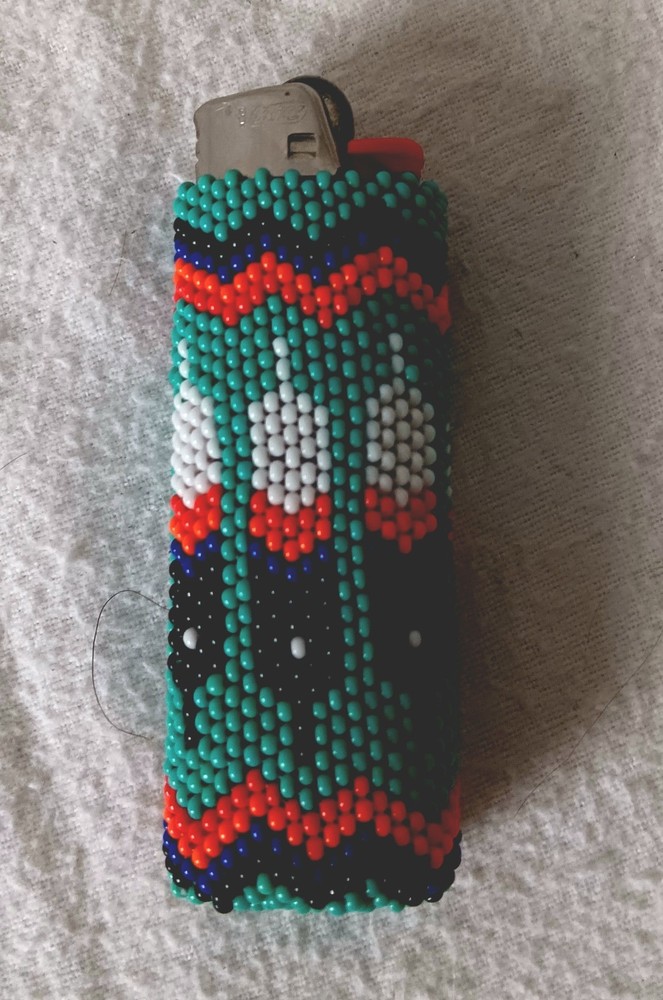 Bic Lighter Sleeve Beaded Native American Style Lighter Case Guatemala Beadwork