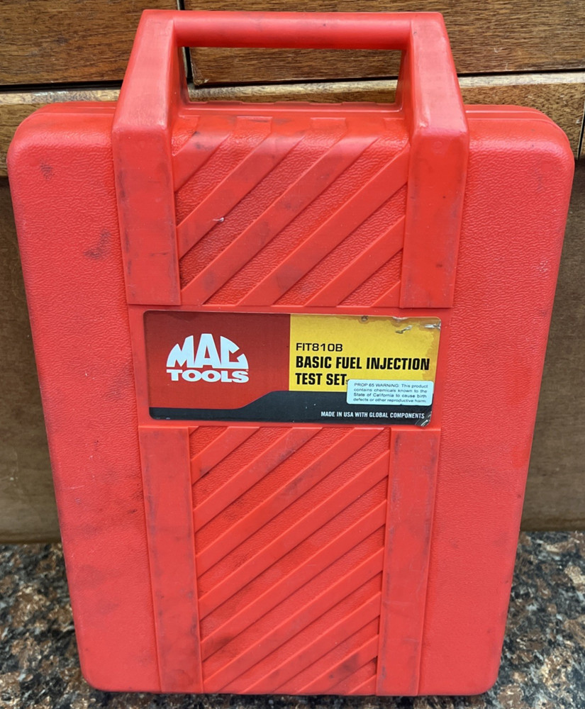 MAC TOOLS FIT810B BASIC FUEL INJECTION COMPLETE TEST KIT W/ CASE b-4