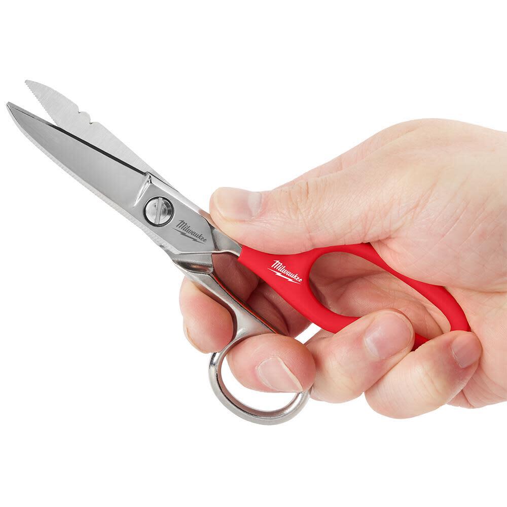 Milwaukee Electrician Scissors With Extended Handle