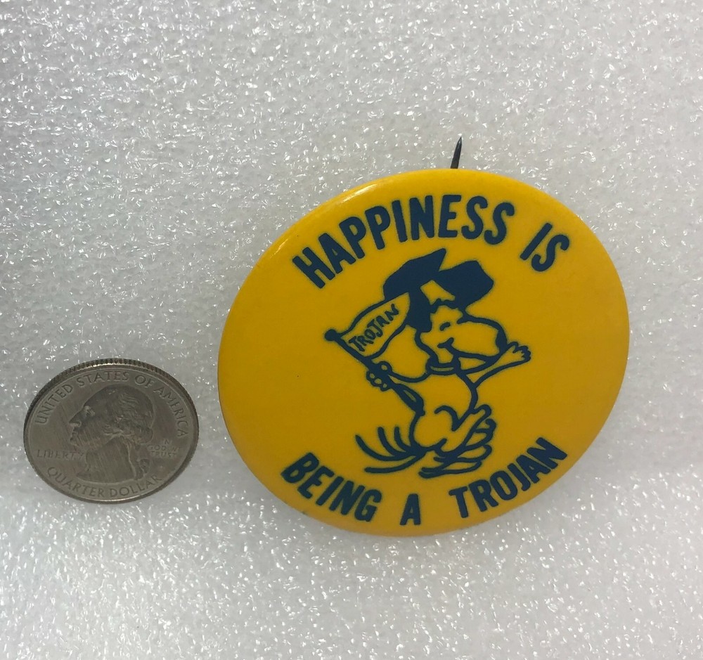 Happiness Is Being A Trojan Pin