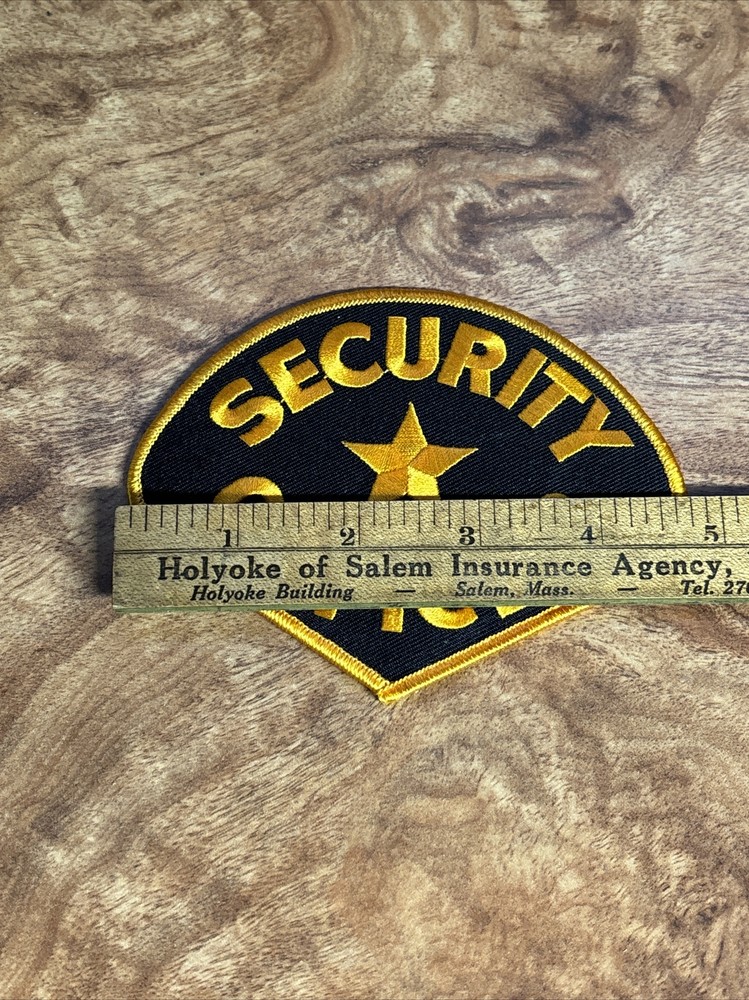 Obsolete Generic Security Officer Guard Patch 5” Iron On Black Shoulder Costume