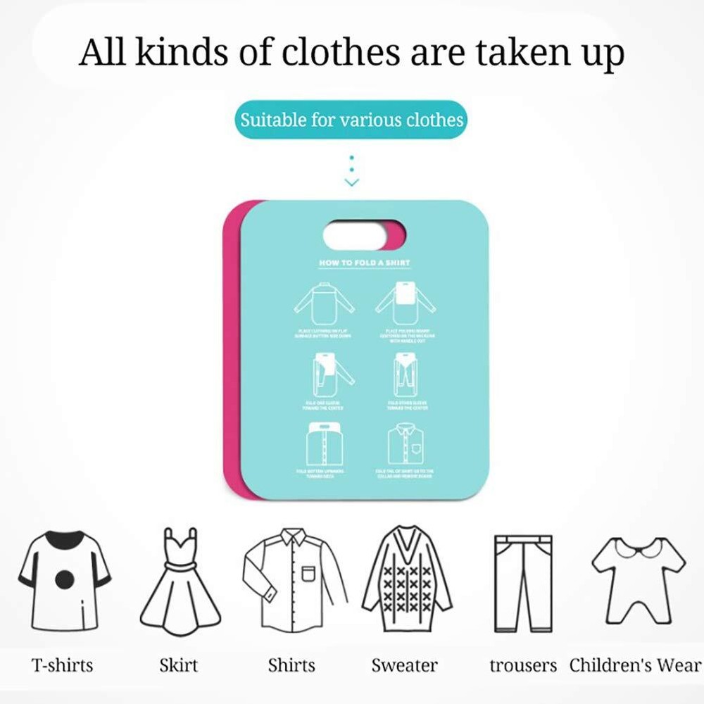 Laundry Fold Board Clothes Folding Board T Shirts Fast Folder Annular Hole De...