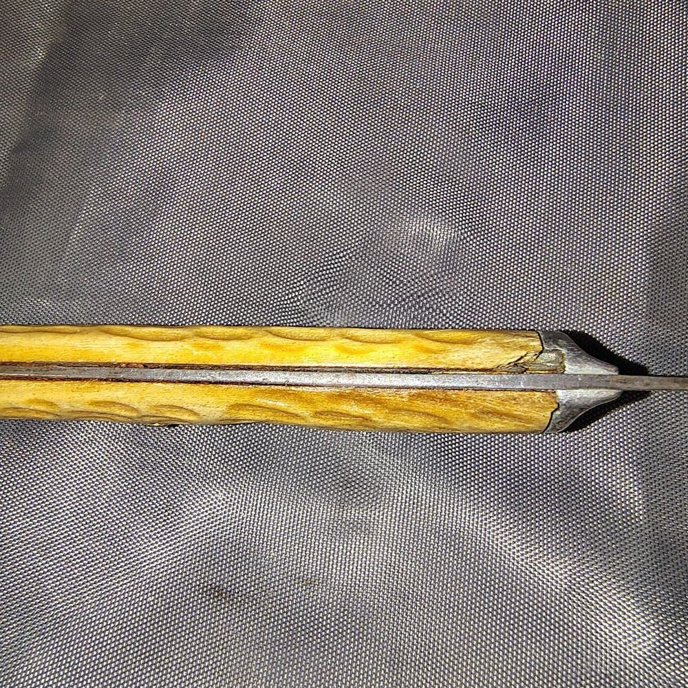 Antique Mid-Late 1800's Unmarked Bone Style Handle Knife Rounded End Very Sharp
