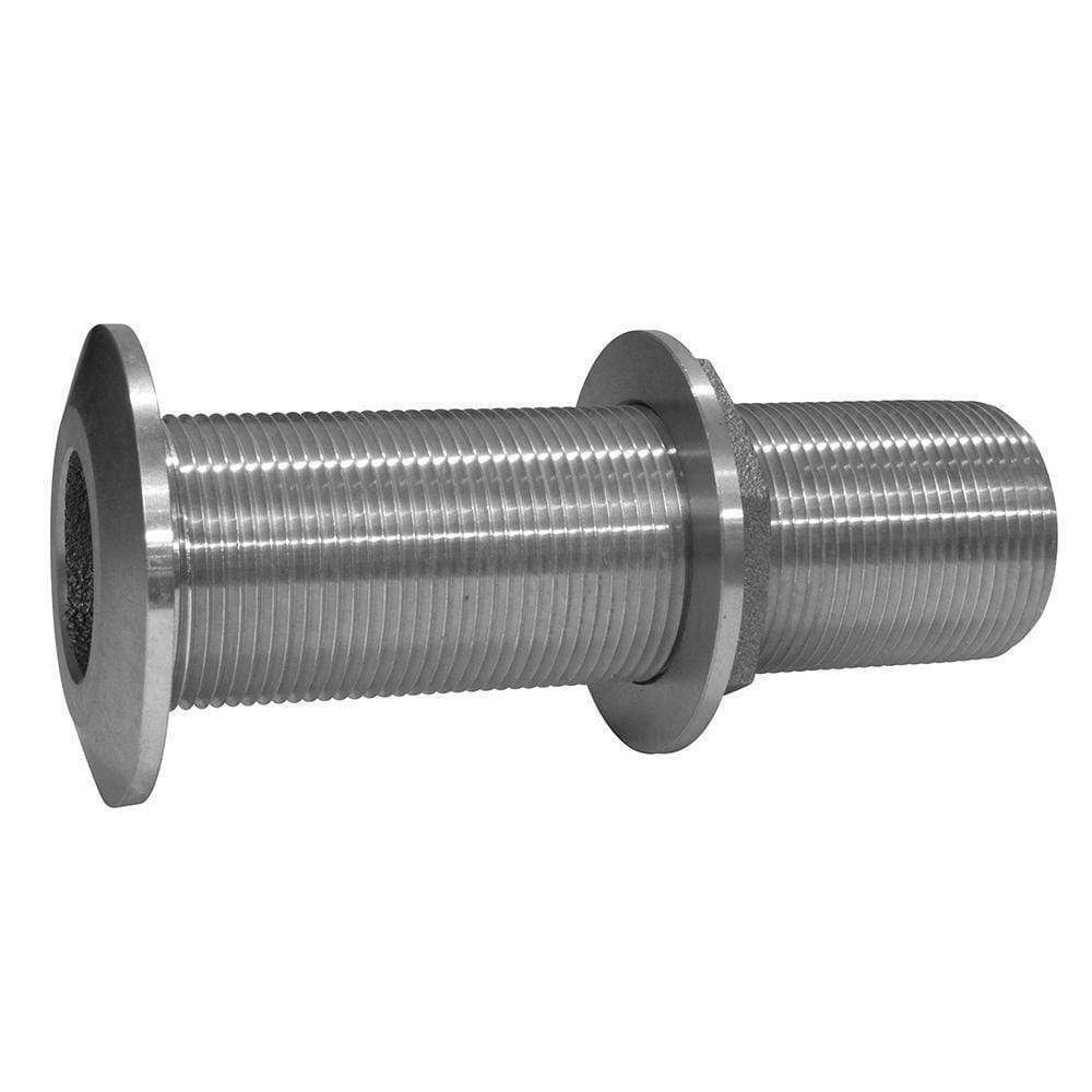 GROCO 3/4" SS Extra Long Thru-Hull Fitting with Nut #THXL-750-WS