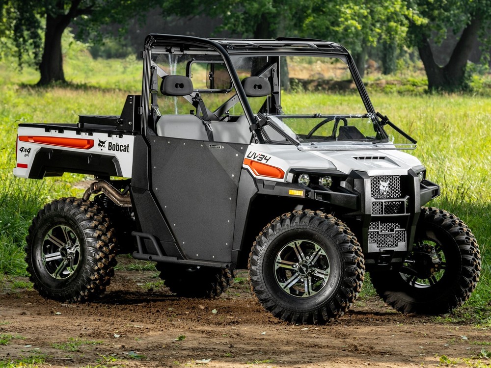 SuperATV Standard Flip Down Windshield Bobcat UV34 -Clear