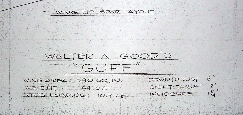 Walt Good's GUFF PLAN + CONSTRUCTION ARTICLE for His First RC Model Airplane