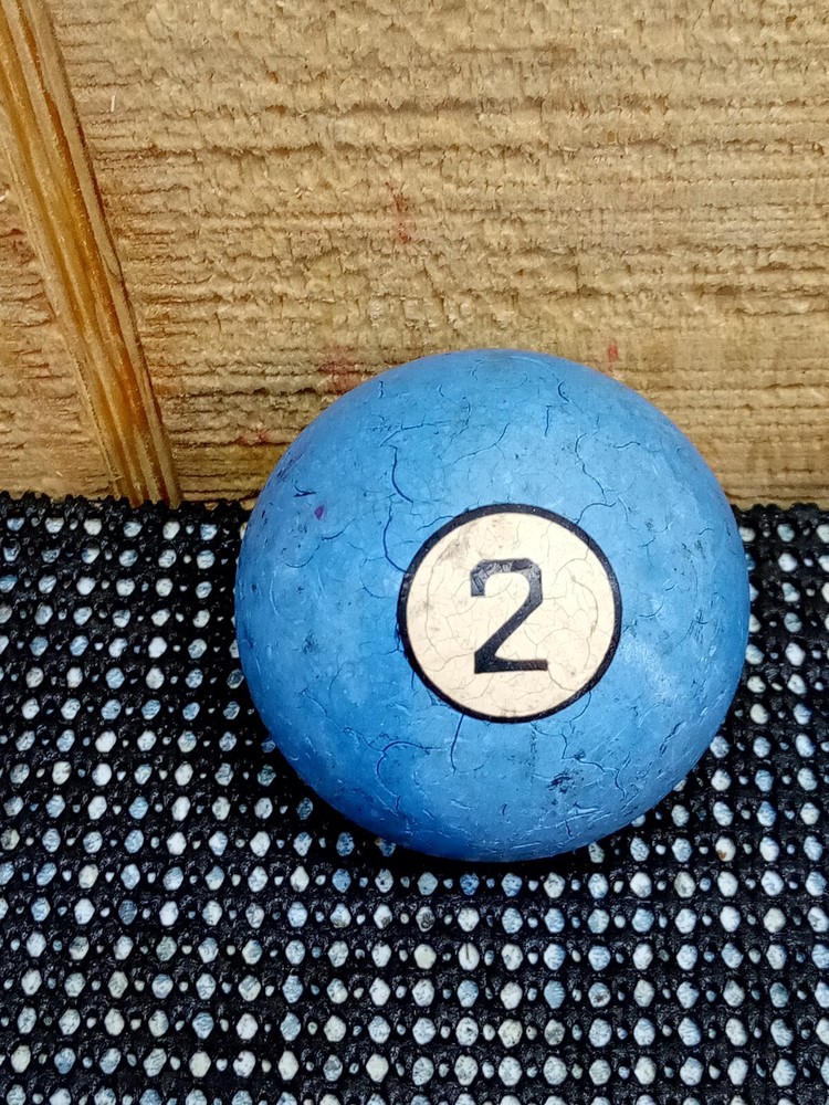 Vintage Clay #2 Solid Blue Pool Ball