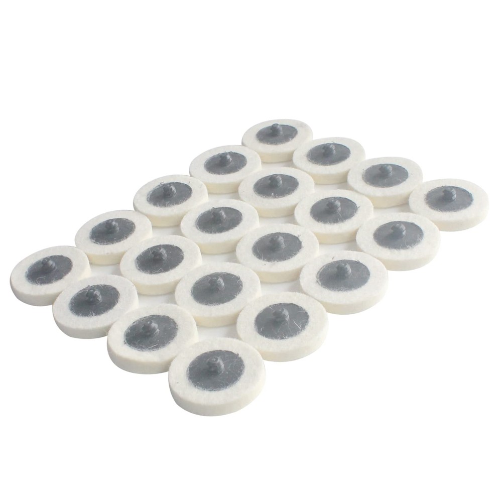 Luo ke 20 Pcs Surface Conditioning Quick Change Compressed Wool Felt White
